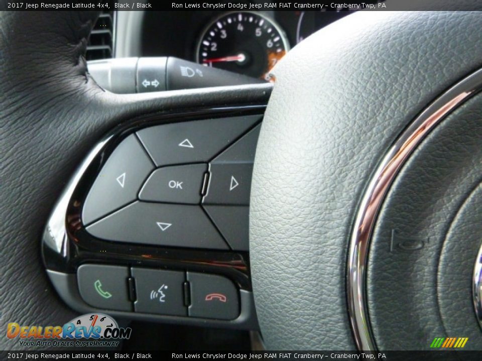 2017 Jeep Renegade Latitude 4x4 Black / Black Photo #20