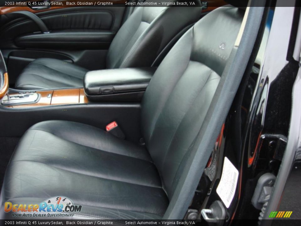 2003 Infiniti Q 45 Luxury Sedan Black Obsidian / Graphite Photo #8