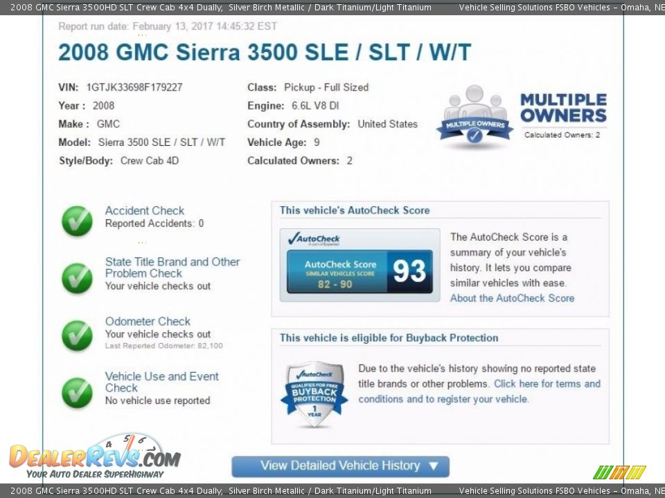 Dealer Info of 2008 GMC Sierra 3500HD SLT Crew Cab 4x4 Dually Photo #2