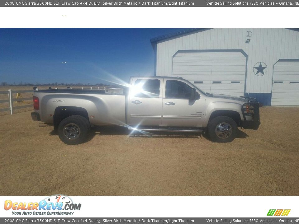 2008 GMC Sierra 3500HD SLT Crew Cab 4x4 Dually Silver Birch Metallic / Dark Titanium/Light Titanium Photo #5