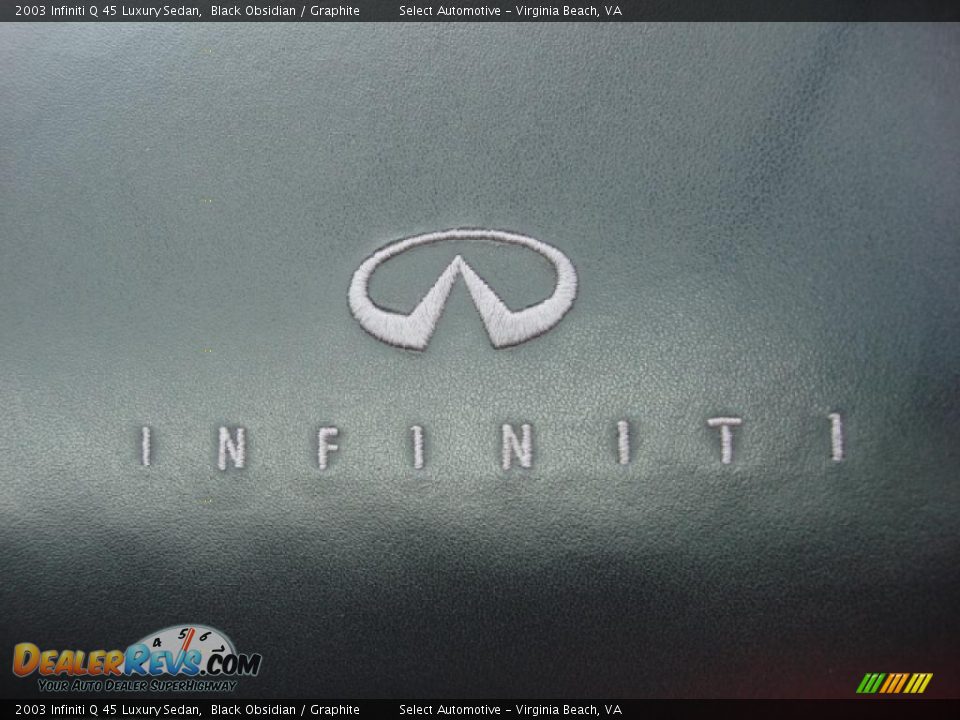 2003 Infiniti Q 45 Luxury Sedan Black Obsidian / Graphite Photo #9