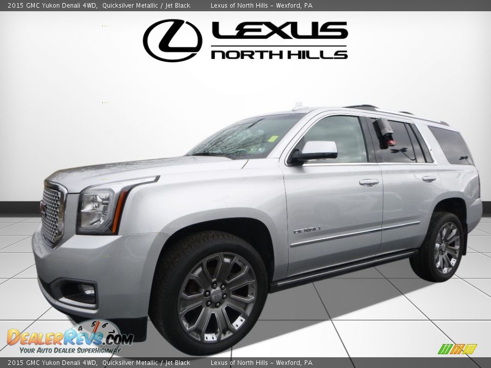 2015 GMC Yukon Denali 4WD Quicksilver Metallic / Jet Black Photo #4