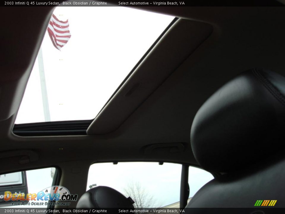 2003 Infiniti Q 45 Luxury Sedan Black Obsidian / Graphite Photo #10