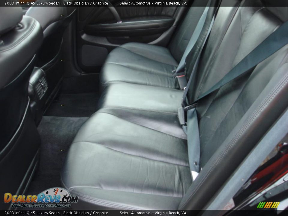 2003 Infiniti Q 45 Luxury Sedan Black Obsidian / Graphite Photo #11