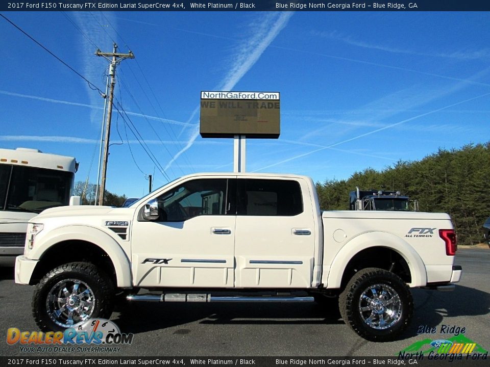 2017 Ford F150 Tuscany FTX Edition Lariat SuperCrew 4x4 White Platinum / Black Photo #2