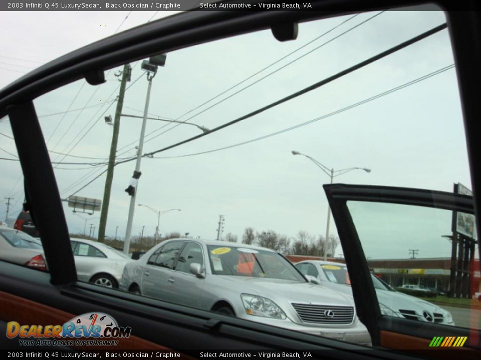 2003 Infiniti Q 45 Luxury Sedan Black Obsidian / Graphite Photo #12