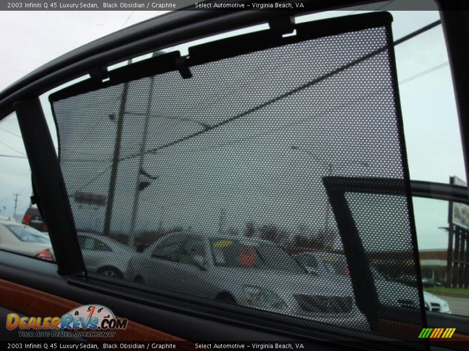 2003 Infiniti Q 45 Luxury Sedan Black Obsidian / Graphite Photo #13