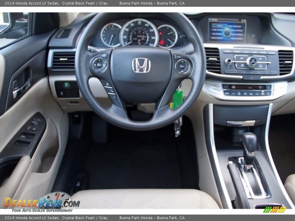 2014 Honda Accord LX Sedan Crystal Black Pearl / Gray Photo #5