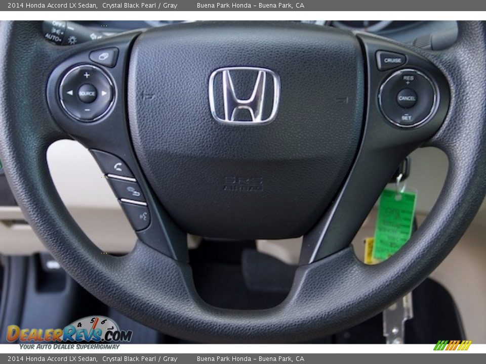 2014 Honda Accord LX Sedan Crystal Black Pearl / Gray Photo #11