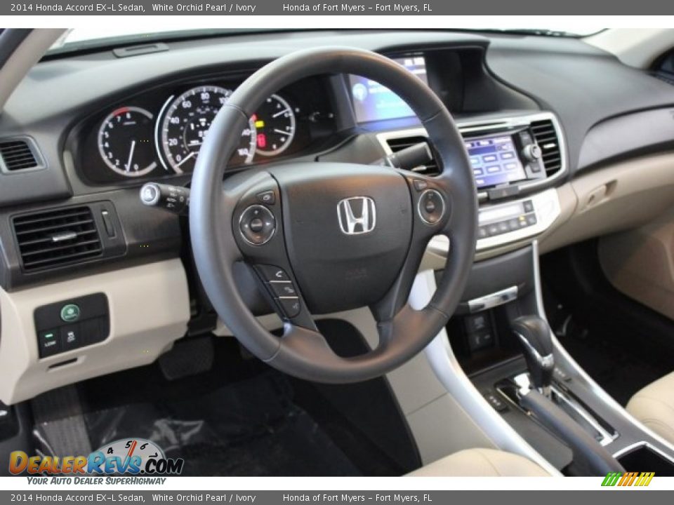 2014 Honda Accord EX-L Sedan White Orchid Pearl / Ivory Photo #12