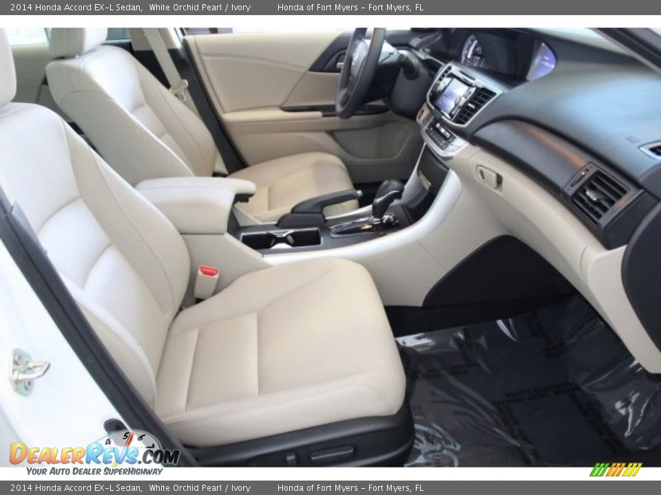 2014 Honda Accord EX-L Sedan White Orchid Pearl / Ivory Photo #35
