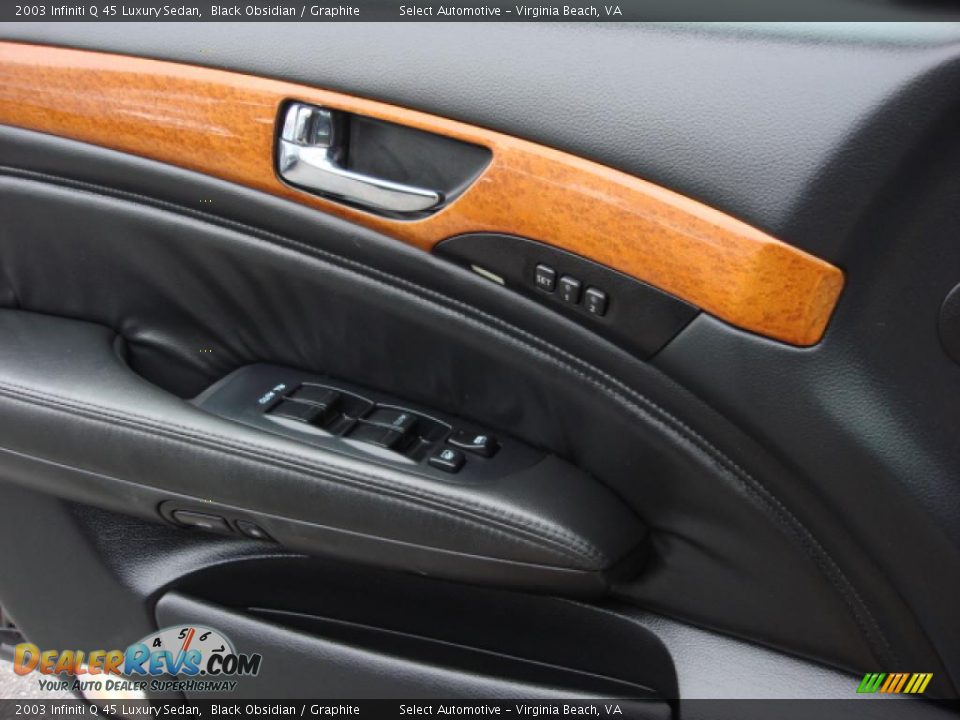 2003 Infiniti Q 45 Luxury Sedan Black Obsidian / Graphite Photo #14