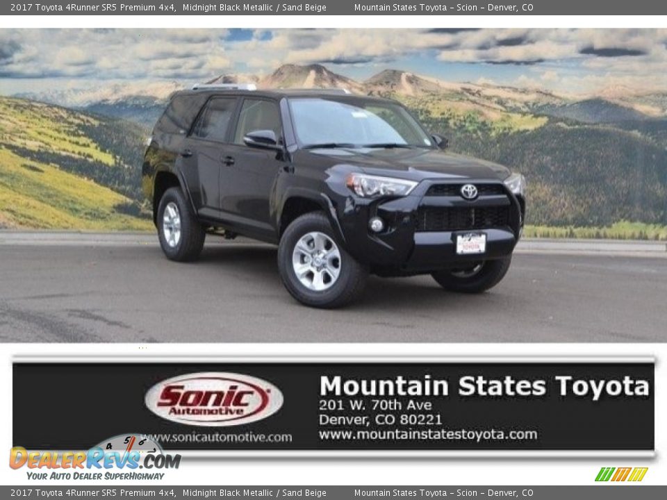 2017 Toyota 4Runner SR5 Premium 4x4 Midnight Black Metallic / Sand Beige Photo #1