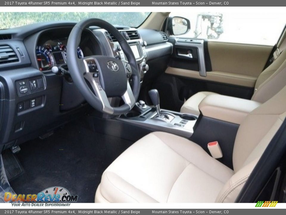 2017 Toyota 4Runner SR5 Premium 4x4 Midnight Black Metallic / Sand Beige Photo #5
