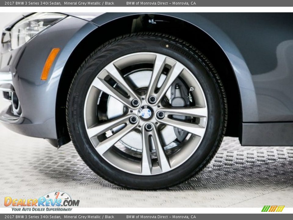2017 BMW 3 Series 340i Sedan Mineral Grey Metallic / Black Photo #9