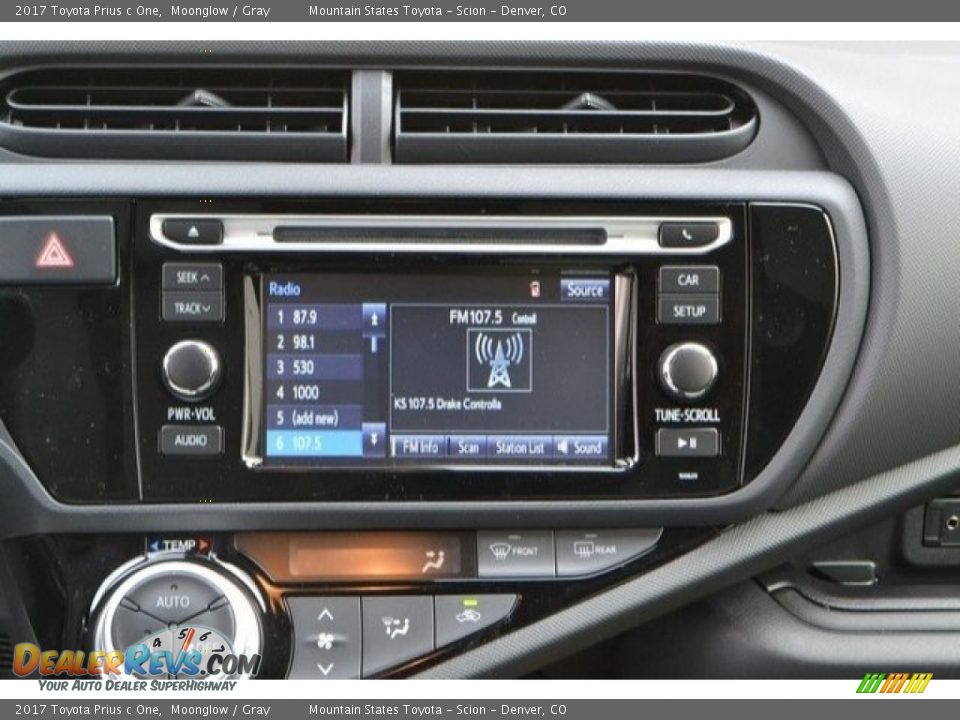 Controls of 2017 Toyota Prius c One Photo #6