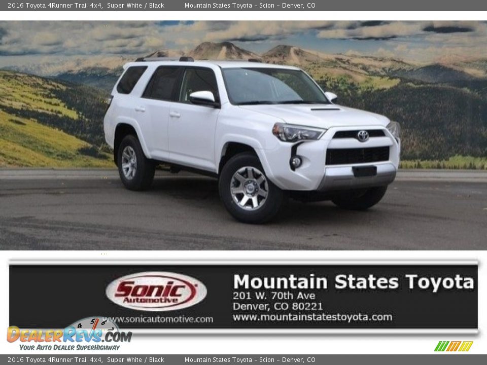 2016 Toyota 4Runner Trail 4x4 Super White / Black Photo #1
