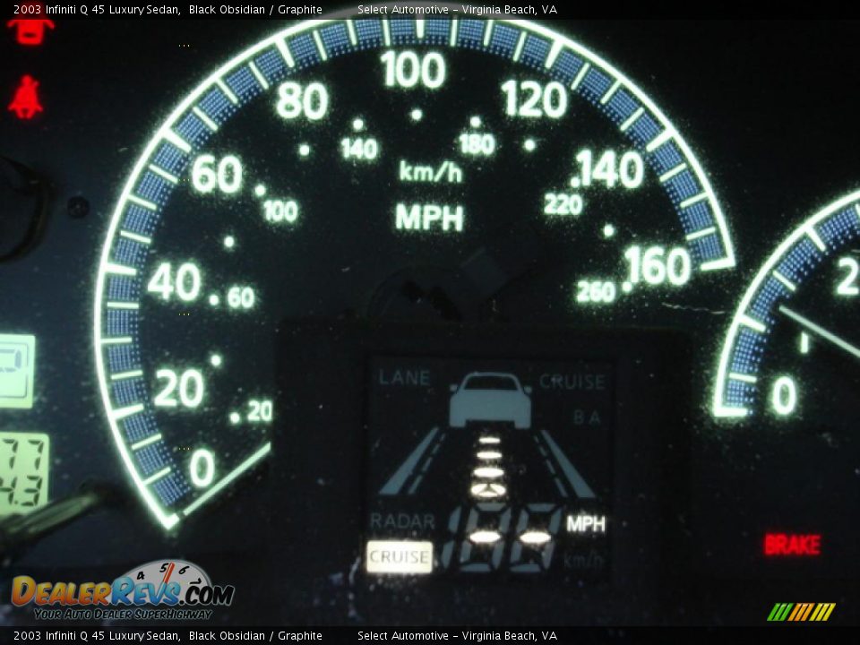 2003 Infiniti Q 45 Luxury Sedan Black Obsidian / Graphite Photo #17