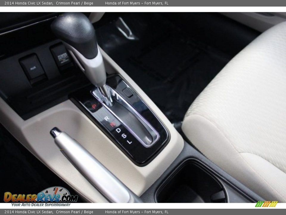 2014 Honda Civic LX Sedan Crimson Pearl / Beige Photo #18