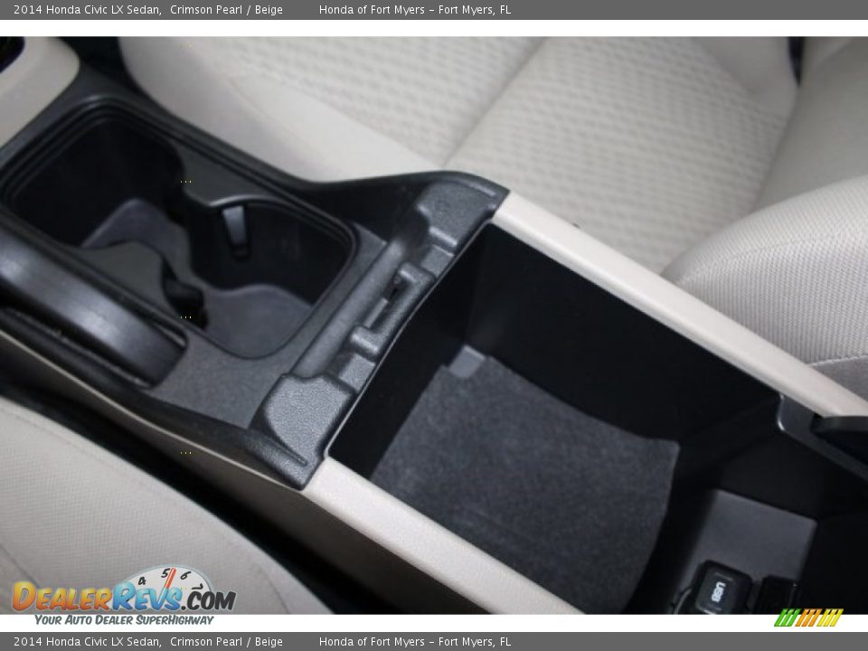 2014 Honda Civic LX Sedan Crimson Pearl / Beige Photo #19