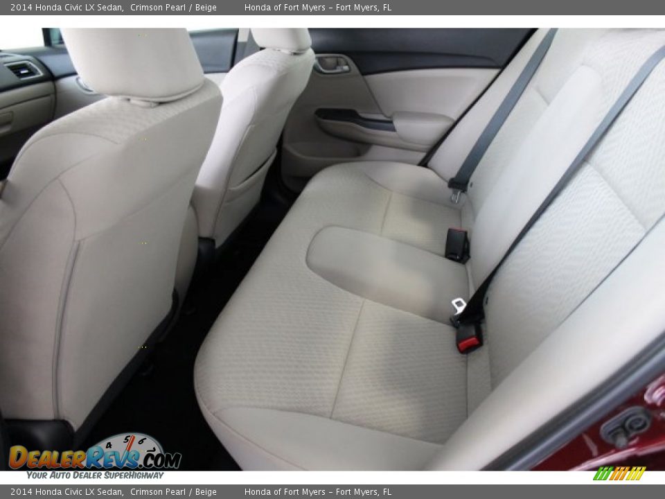 2014 Honda Civic LX Sedan Crimson Pearl / Beige Photo #22