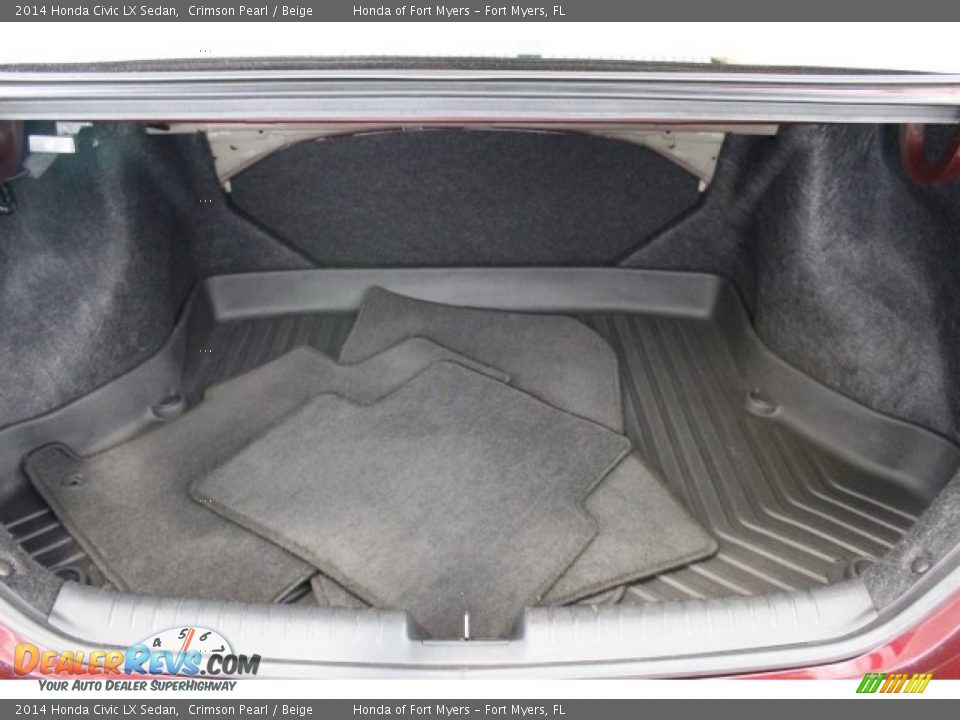 2014 Honda Civic LX Sedan Crimson Pearl / Beige Photo #23