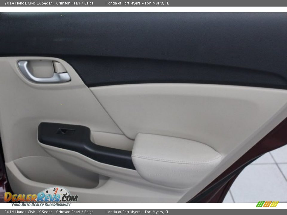 2014 Honda Civic LX Sedan Crimson Pearl / Beige Photo #24