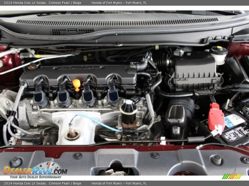 2014 Honda Civic LX Sedan Crimson Pearl / Beige Photo #29