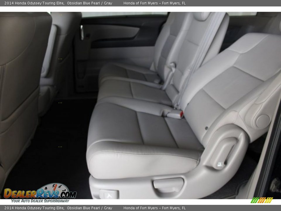 2014 Honda Odyssey Touring Elite Obsidian Blue Pearl / Gray Photo #31