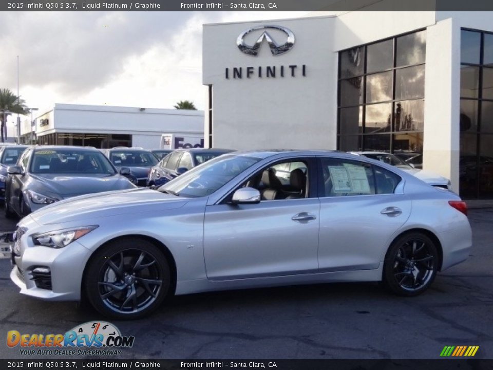 2015 Infiniti Q50 S 3.7 Liquid Platinum / Graphite Photo #1