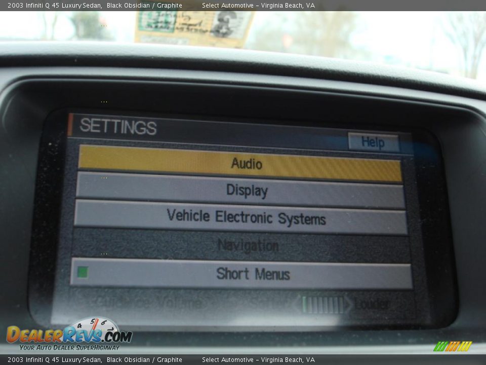 2003 Infiniti Q 45 Luxury Sedan Black Obsidian / Graphite Photo #18