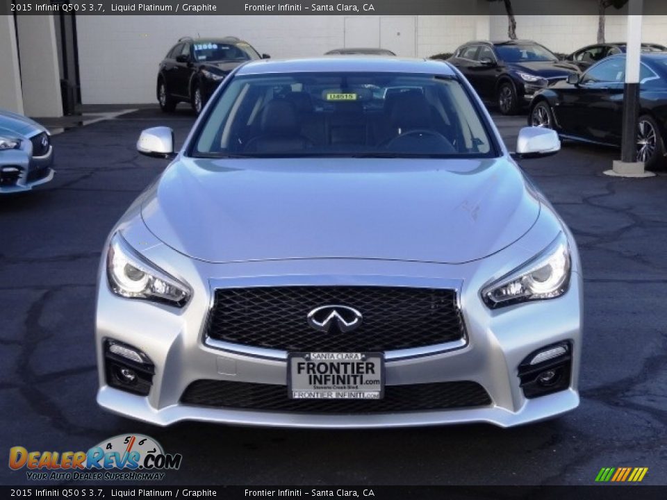 2015 Infiniti Q50 S 3.7 Liquid Platinum / Graphite Photo #4