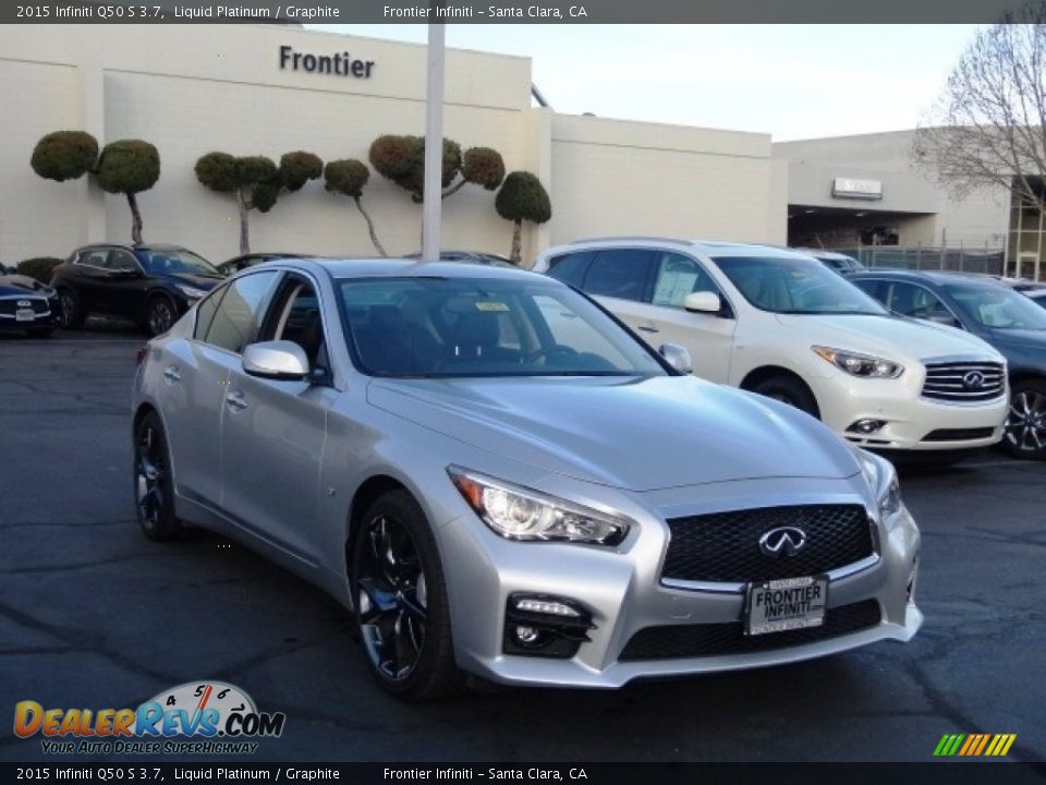 2015 Infiniti Q50 S 3.7 Liquid Platinum / Graphite Photo #5