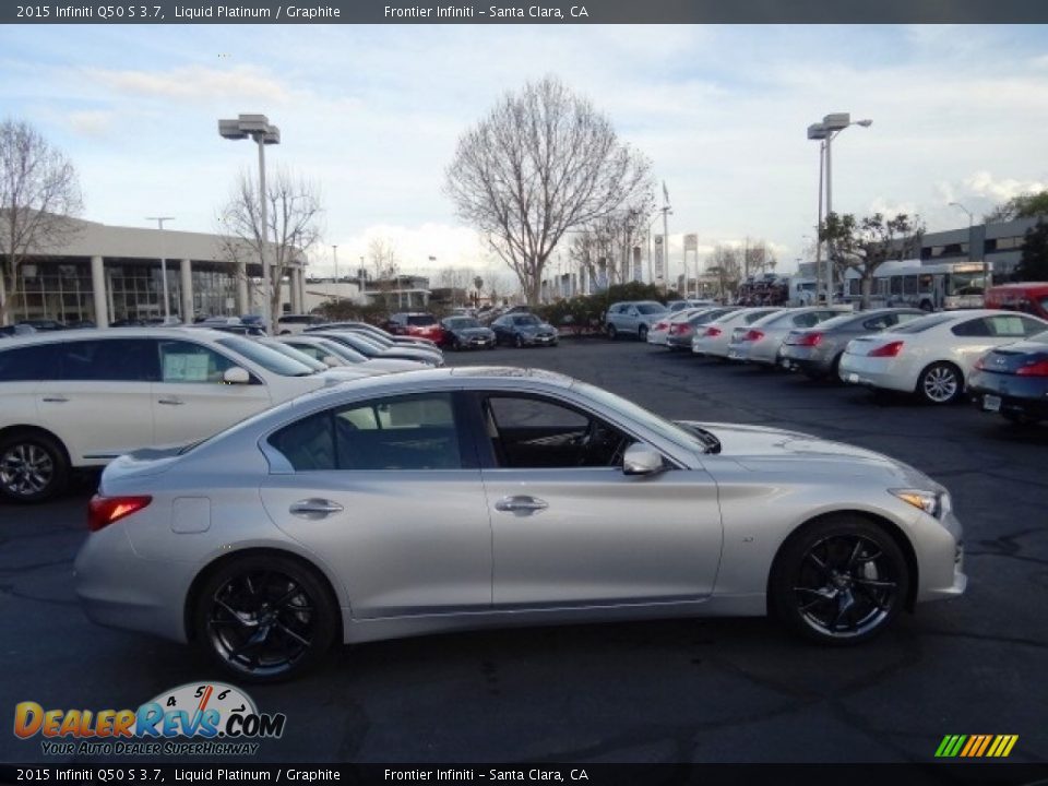2015 Infiniti Q50 S 3.7 Liquid Platinum / Graphite Photo #6
