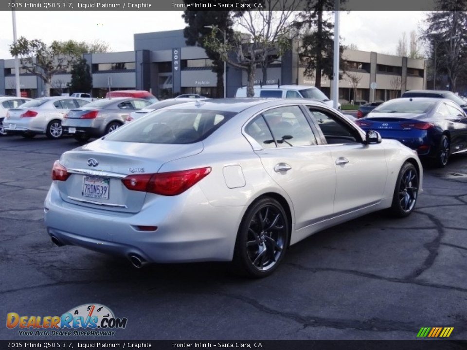 2015 Infiniti Q50 S 3.7 Liquid Platinum / Graphite Photo #7