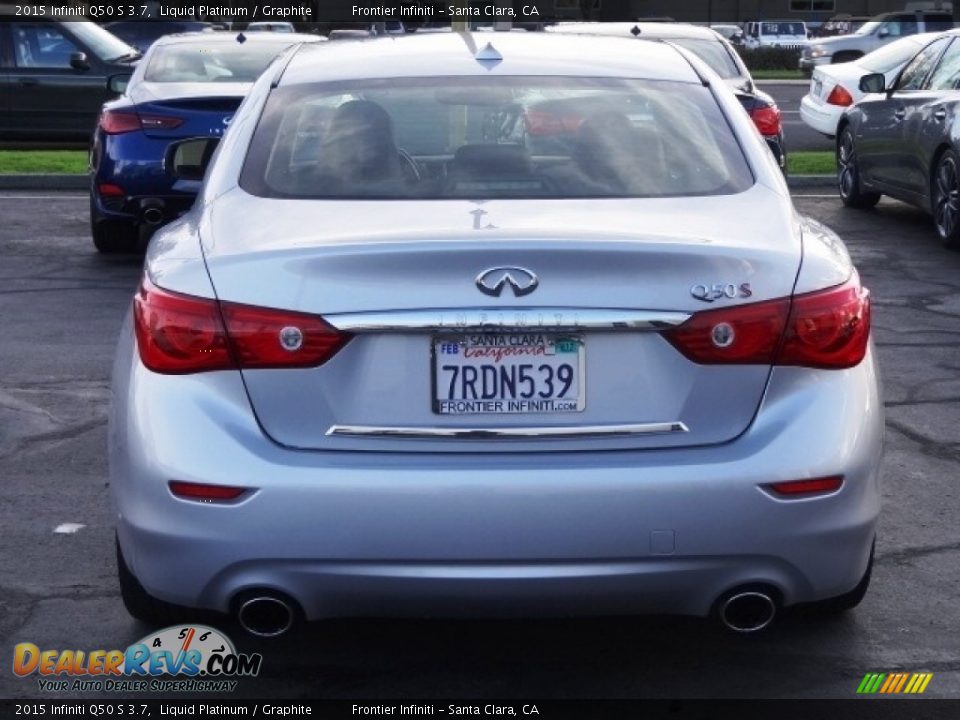 2015 Infiniti Q50 S 3.7 Liquid Platinum / Graphite Photo #8
