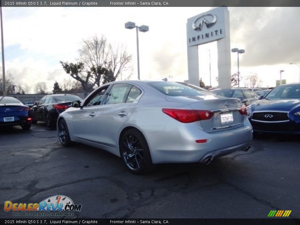 2015 Infiniti Q50 S 3.7 Liquid Platinum / Graphite Photo #9