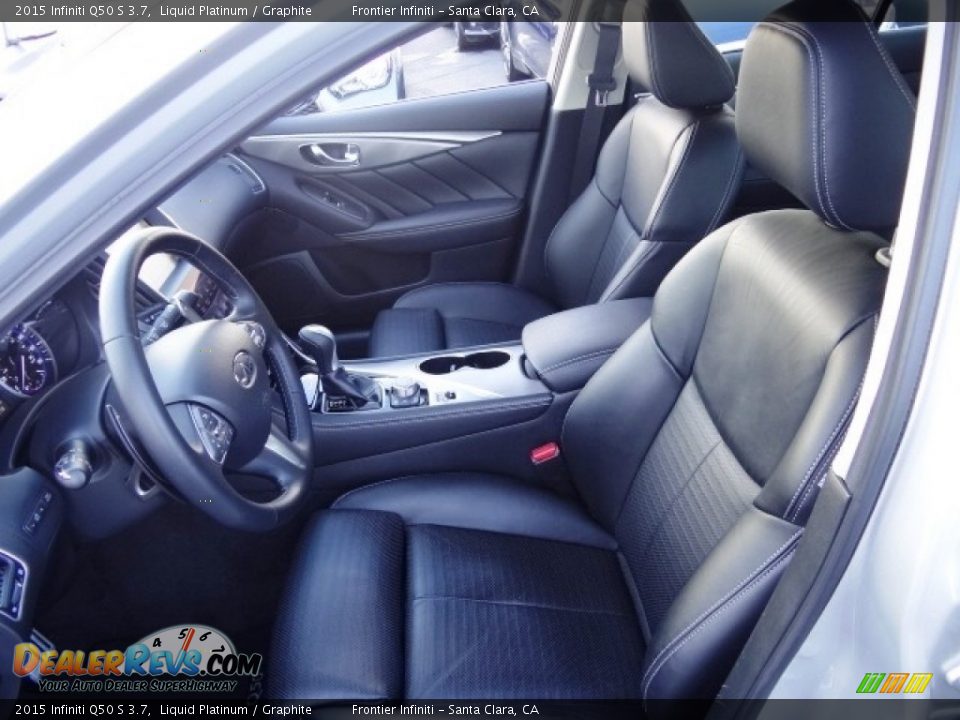 2015 Infiniti Q50 S 3.7 Liquid Platinum / Graphite Photo #12
