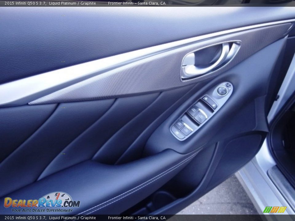 2015 Infiniti Q50 S 3.7 Liquid Platinum / Graphite Photo #14