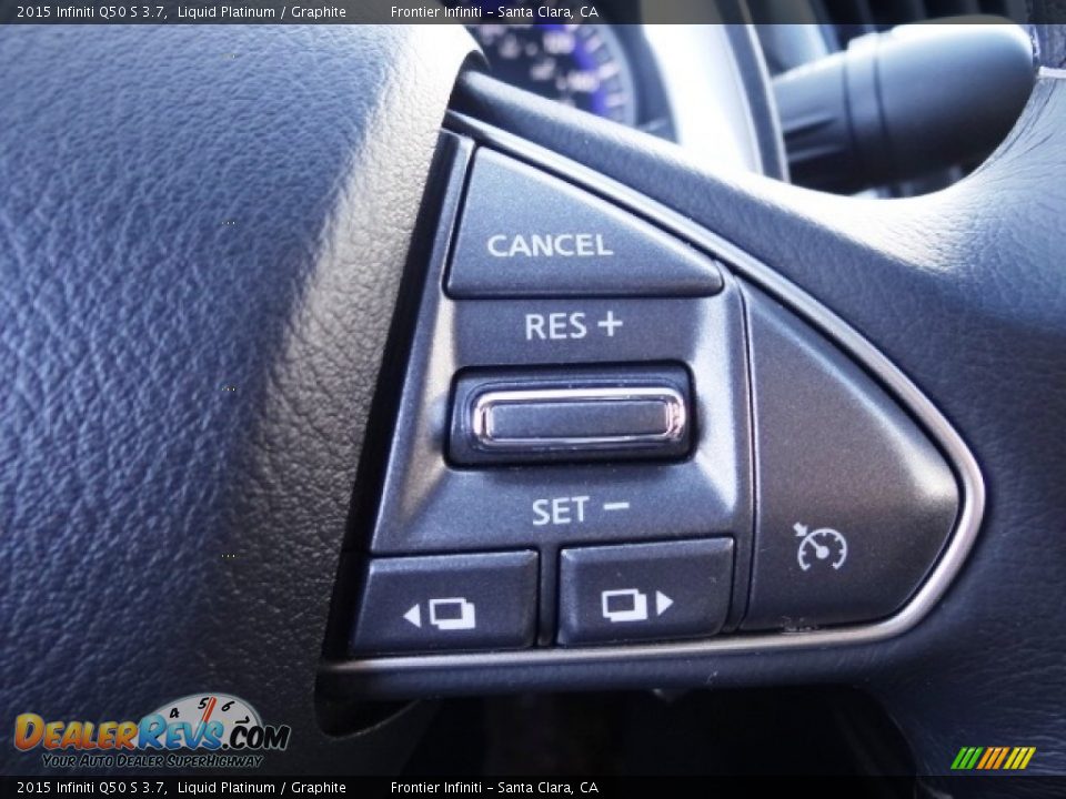 2015 Infiniti Q50 S 3.7 Liquid Platinum / Graphite Photo #17
