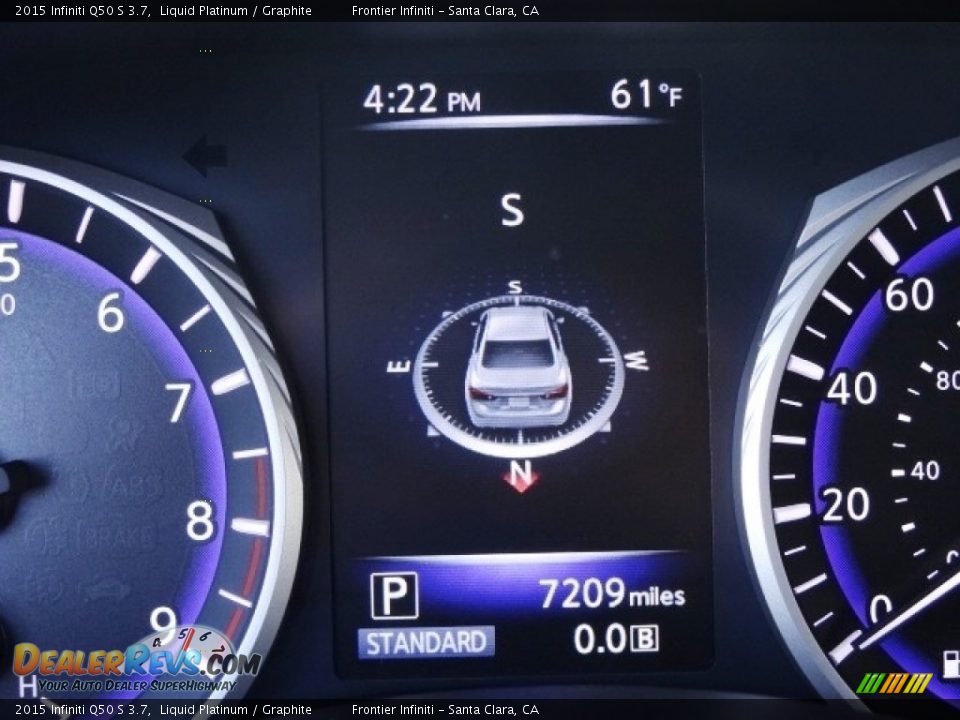 2015 Infiniti Q50 S 3.7 Liquid Platinum / Graphite Photo #21