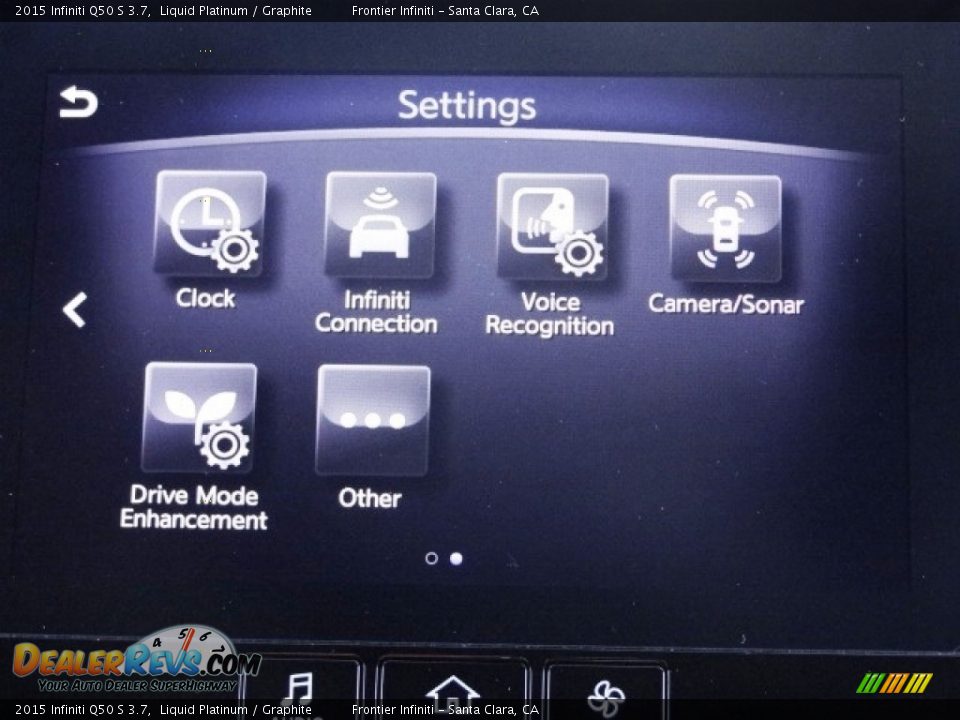 2015 Infiniti Q50 S 3.7 Liquid Platinum / Graphite Photo #33