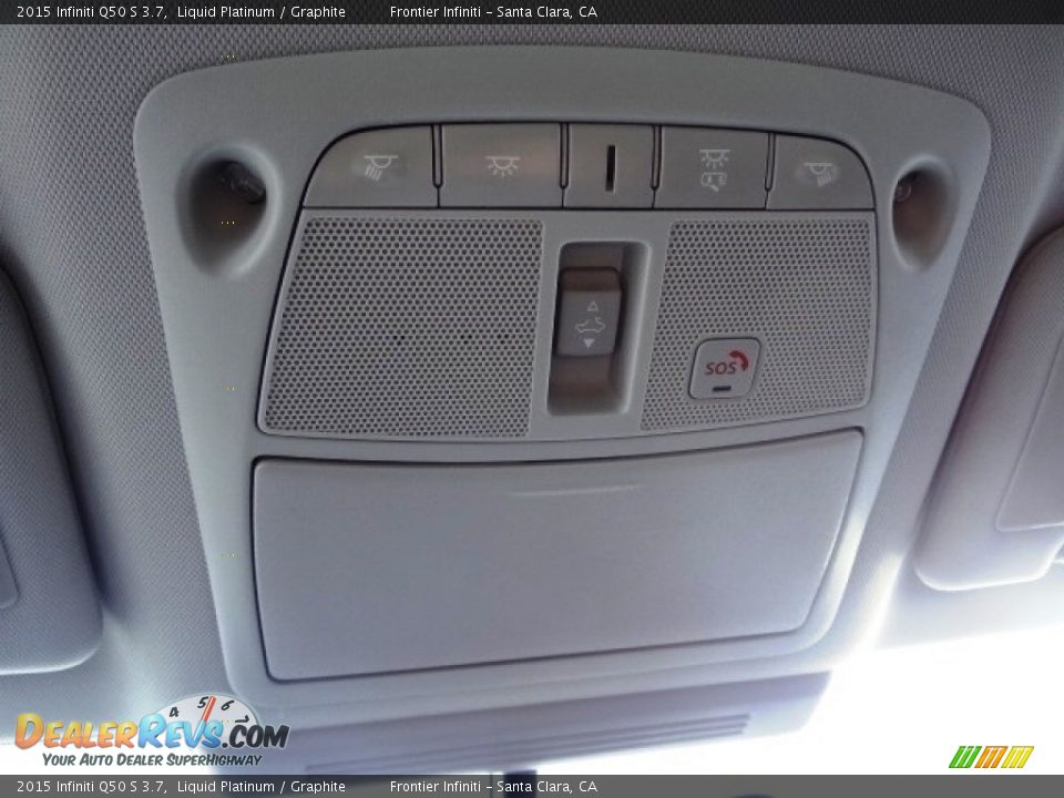 2015 Infiniti Q50 S 3.7 Liquid Platinum / Graphite Photo #35