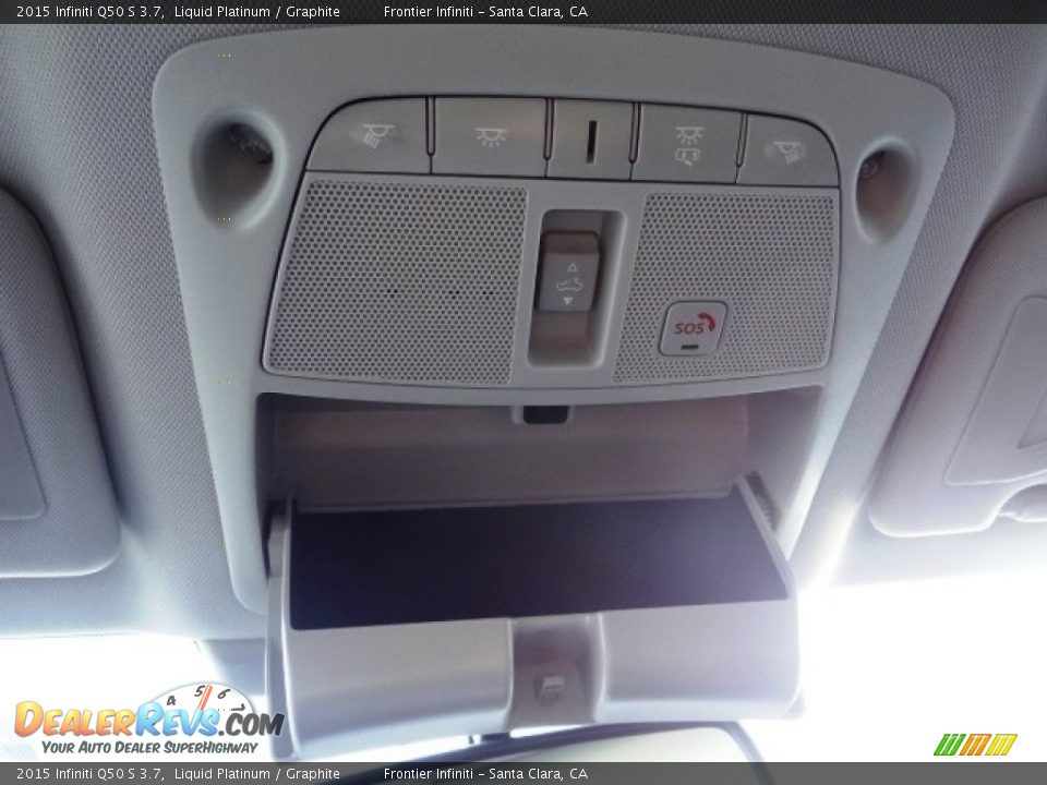 2015 Infiniti Q50 S 3.7 Liquid Platinum / Graphite Photo #36
