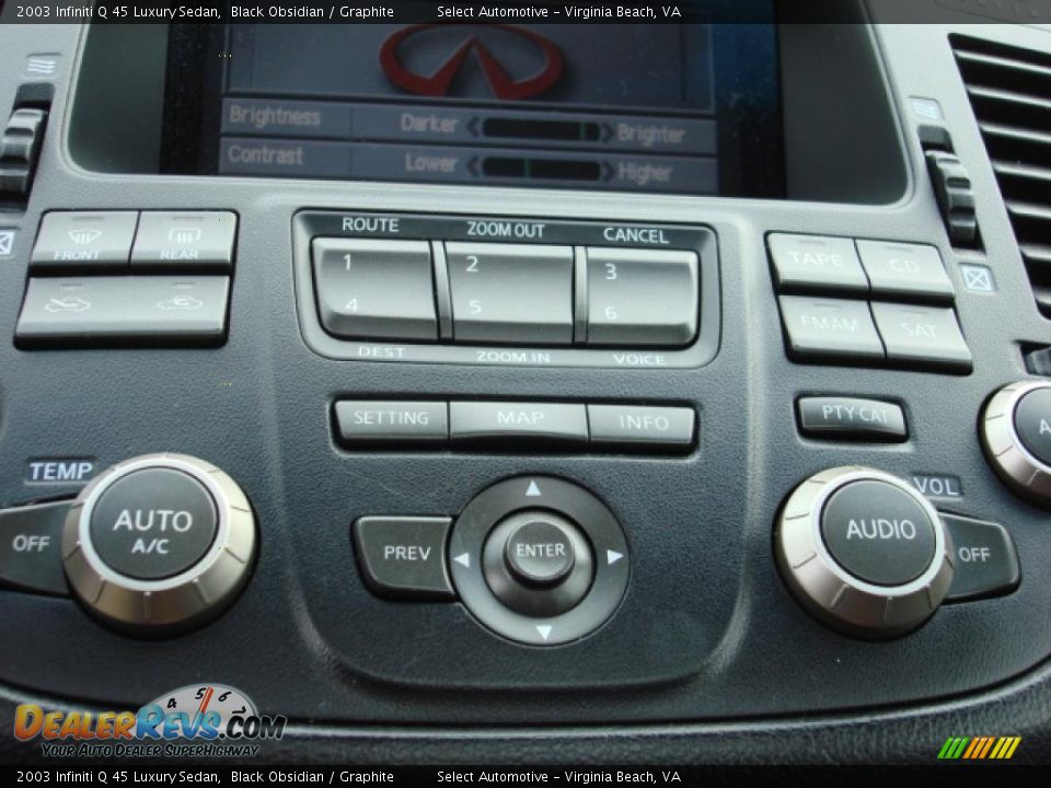 2003 Infiniti Q 45 Luxury Sedan Black Obsidian / Graphite Photo #19