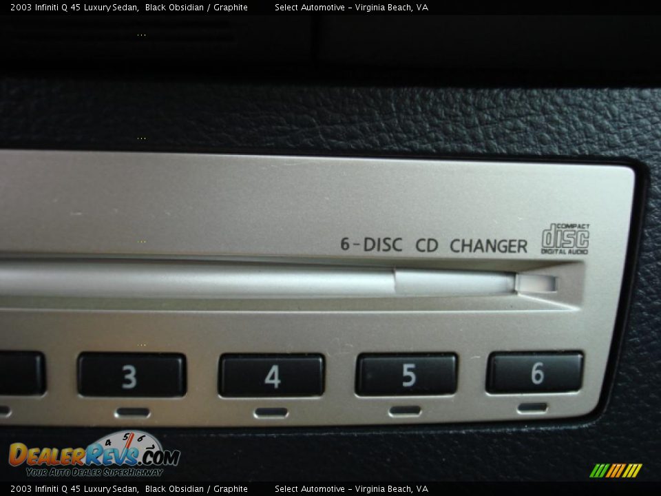 2003 Infiniti Q 45 Luxury Sedan Black Obsidian / Graphite Photo #22