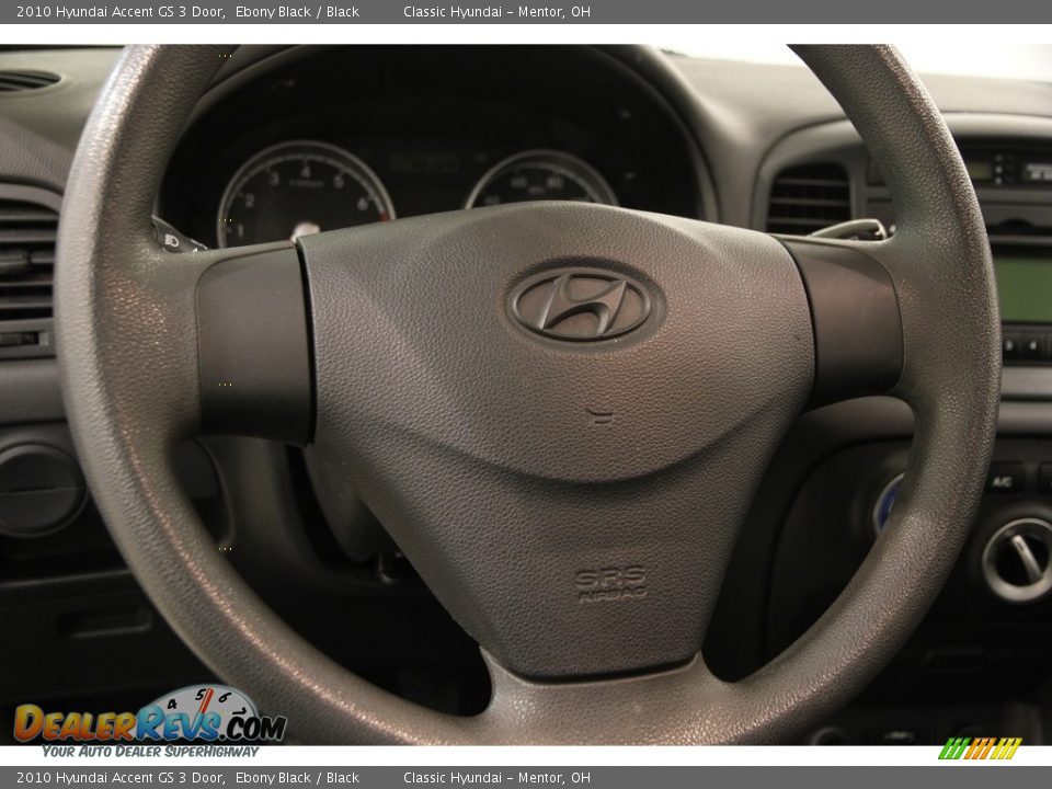 2010 Hyundai Accent GS 3 Door Ebony Black / Black Photo #6