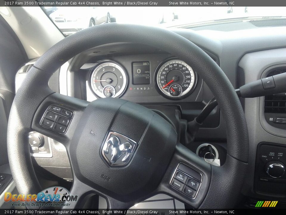 2017 Ram 3500 Tradesman Regular Cab 4x4 Chassis Bright White / Black/Diesel Gray Photo #3