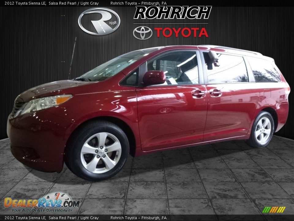 2012 Toyota Sienna LE Salsa Red Pearl / Light Gray Photo #3