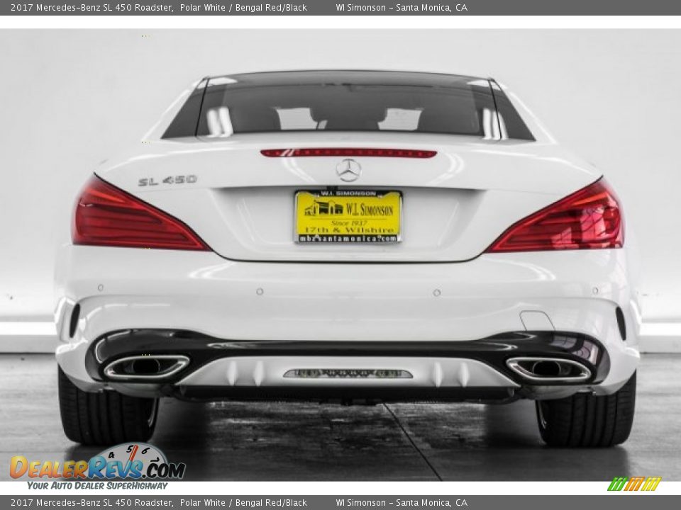 2017 Mercedes-Benz SL 450 Roadster Polar White / Bengal Red/Black Photo #4